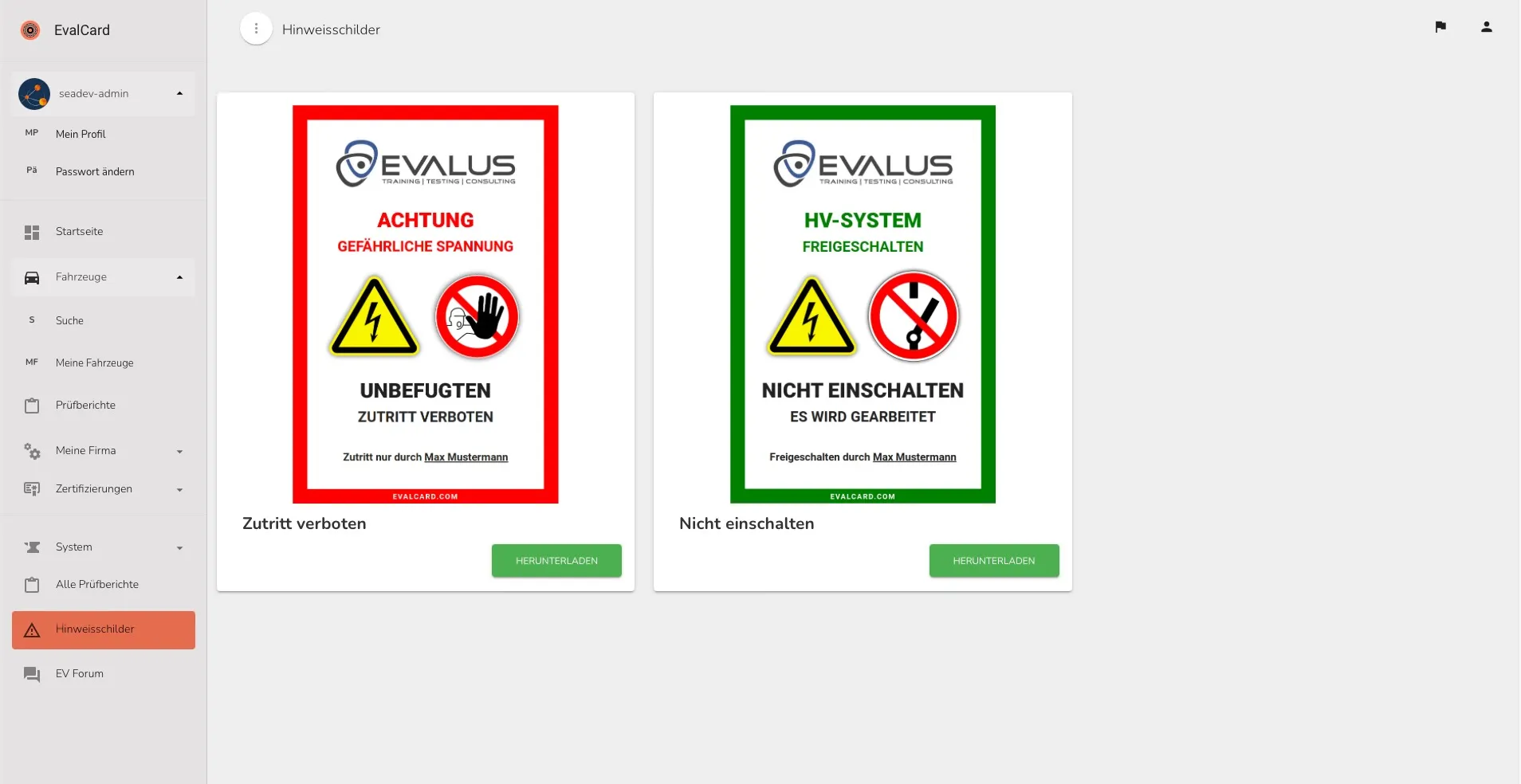 Evalus Certification